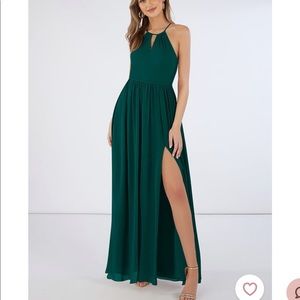 Azazie Mallory bridesmaid dress - pine